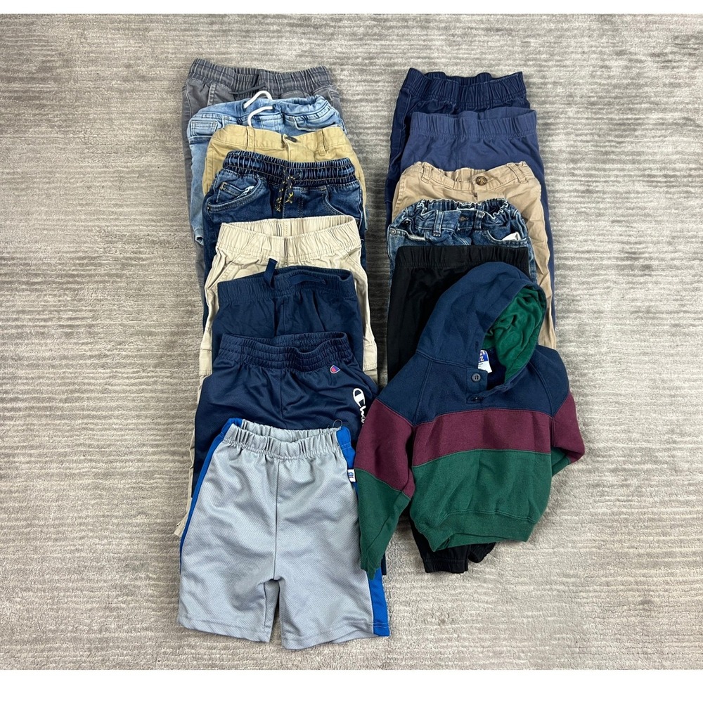 Lot of 14 Boys 3T Clothing Champion Cat & Jack Multi Pants Shorts Hoodie Bundle
